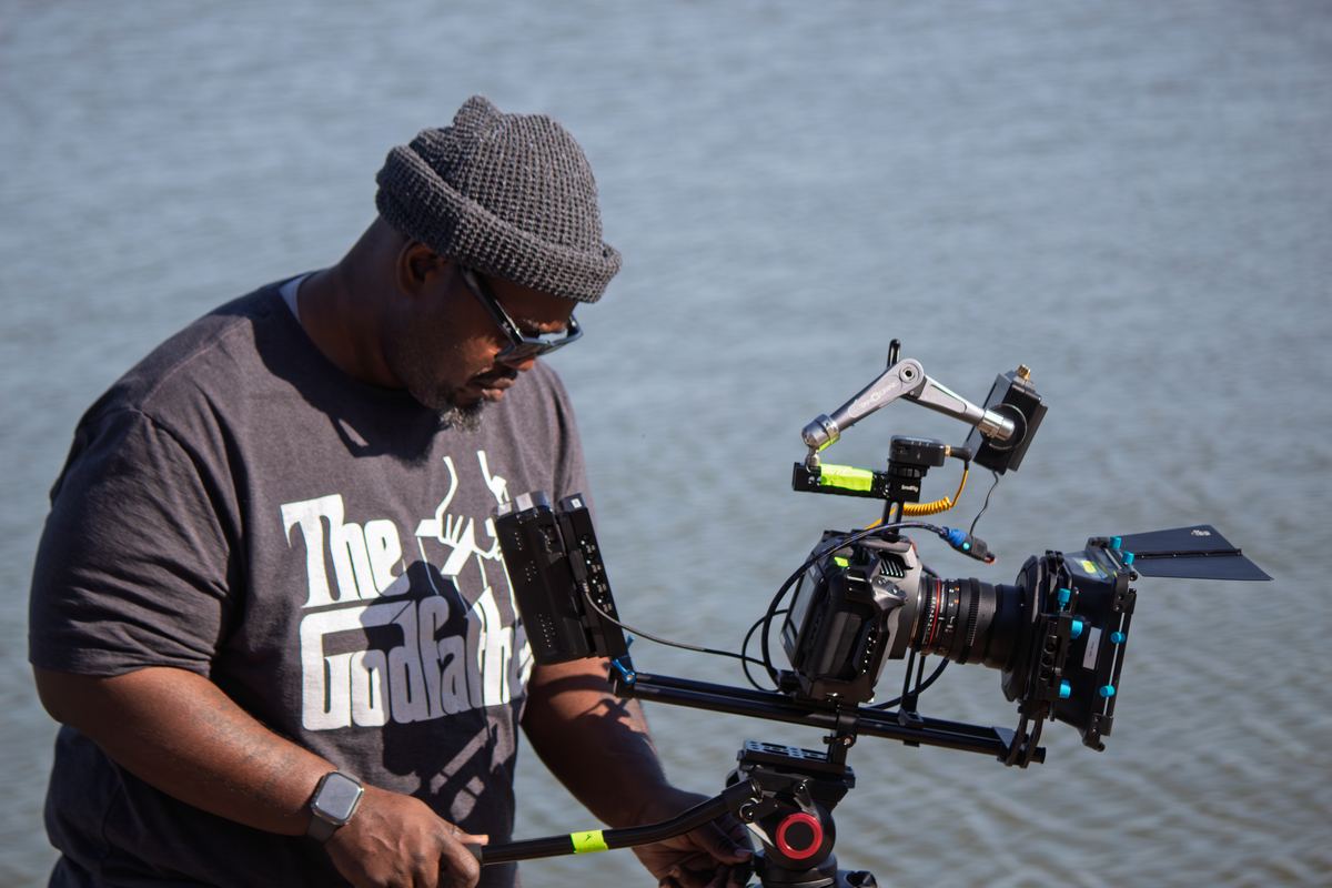 Steadicam on the shoreline